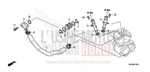 WATER PIPE VT750C8 de 2008